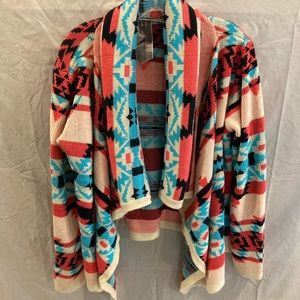 Colorful Aztec Sweater Cardigan